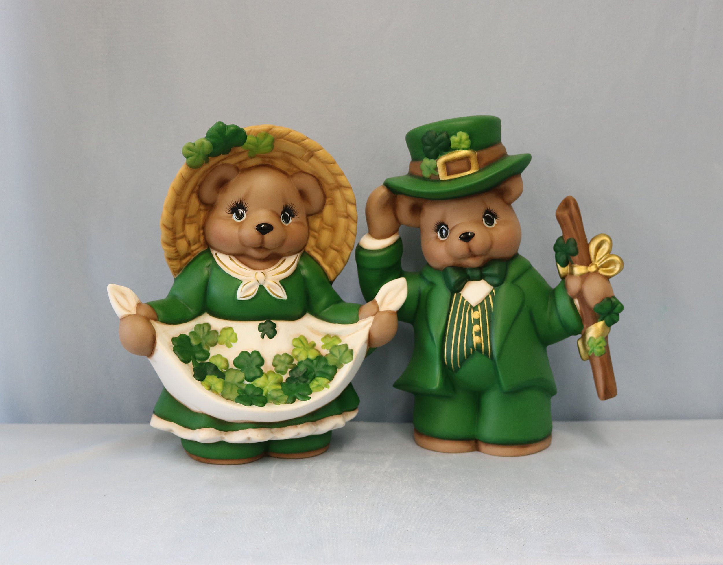 ★ ぷえるとりこ様★ ★ハートバルーンとくまちゃん3点セット★モルタルオブジェ★ shamrock+day+bears+32.jpg